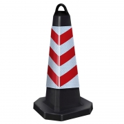 克鲁尼 反光路锥2公斤橡胶反光方锥 红白无字（个）