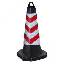 克鲁尼 反光路锥2公斤橡胶反光方锥 红白无字（个）